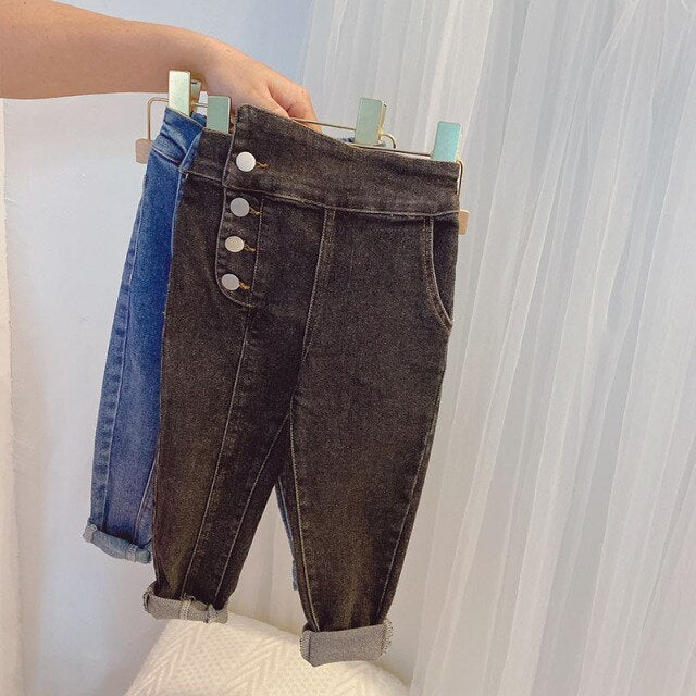 nvxiot Baby Girl Jeans For Kids Spring Autumn Denim Pants Toddler Girl Skinny Jeans Children Clothing Trousers