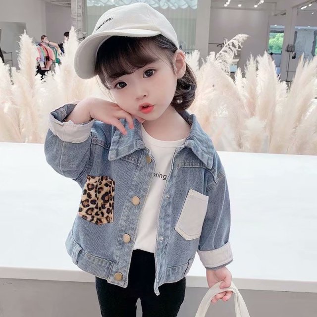 nvxiot Kids Denim Jackets for Girls Baby Flower Embroidery Coats Spring Autumn Fashion Child Kids Outwear Ripped Jeans Jackets Jean