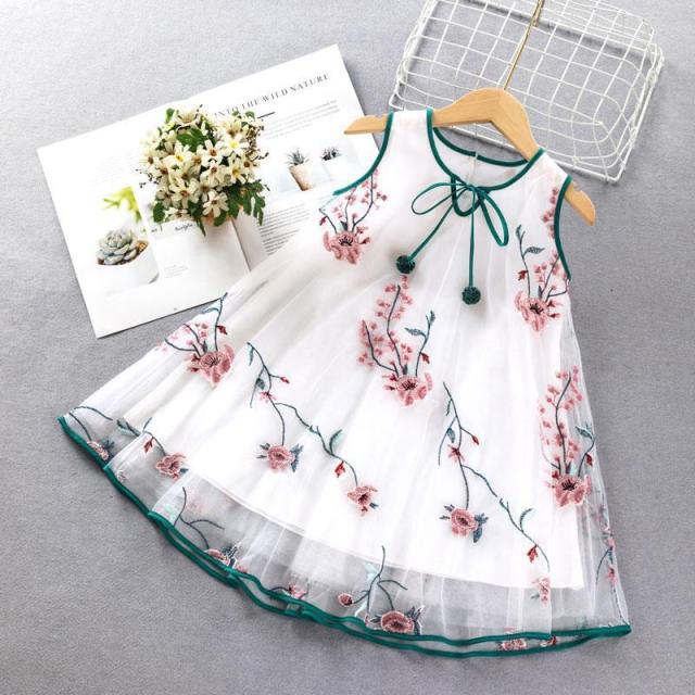nvxiot Korean Baby Girls Summer Dress Bowknot Sleeveless Casual Dresses Sundress Princess Print Toddlers Kids Lovely Dress For2-10years