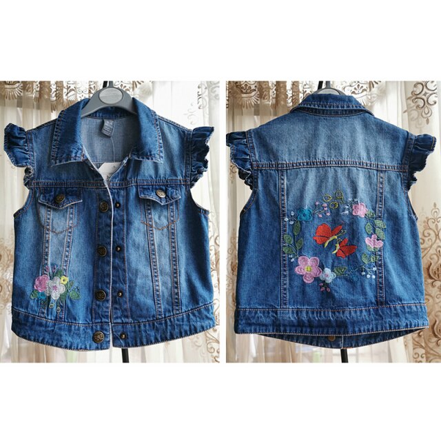nvxiot 1-10T Baby Denim Vest Babe Jeans Jacket Casual Outerwear Children Clothing Spring Autumn Bebe Clothes Kids Vests Toldder Tops