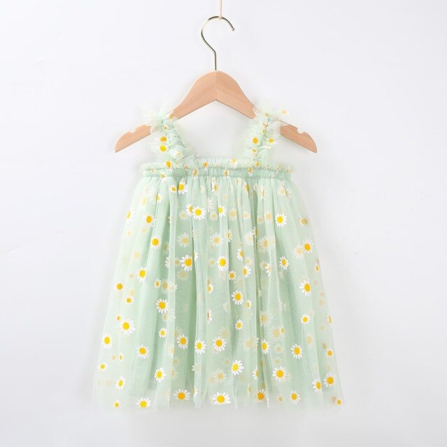 nvxiot Flower Embroidery Girls Dress Summer Baby Sling Tulle Pettskirt Sweet Lace Kid Princess Dresses Party Vestidos Para Clothes 1-6T