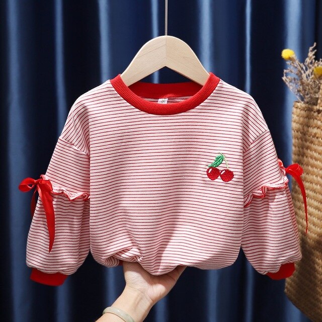 nvxiot Autumn Children Clothing Baby Tops Bottoming Shirt Long Sleeve Pullovers Sweatshirt Fall Clothes for Toddler Girls Ropa De Bebe