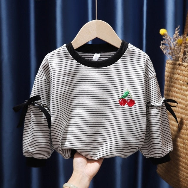 nvxiot Autumn Children Clothing Baby Tops Bottoming Shirt Long Sleeve Pullovers Sweatshirt Fall Clothes for Toddler Girls Ropa De Bebe