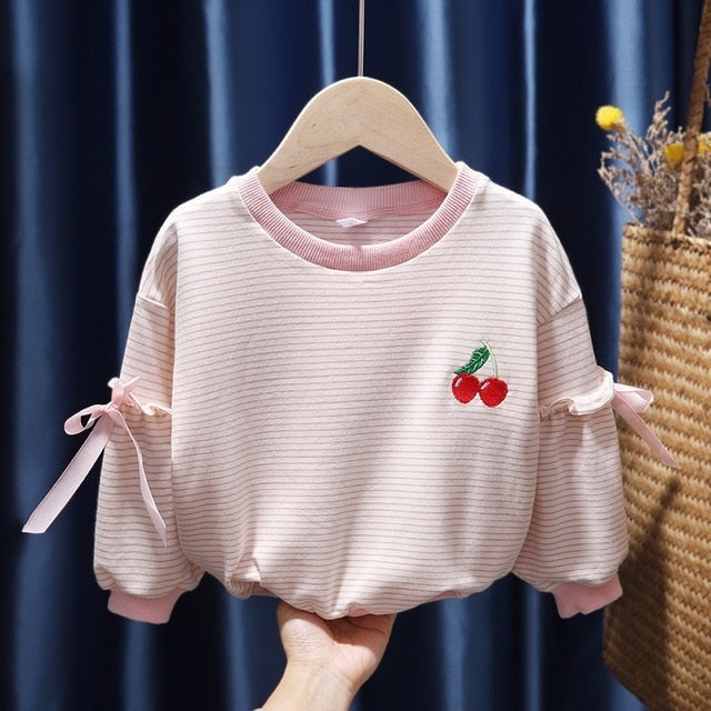 nvxiot Autumn Children Clothing Baby Tops Bottoming Shirt Long Sleeve Pullovers Sweatshirt Fall Clothes for Toddler Girls Ropa De Bebe