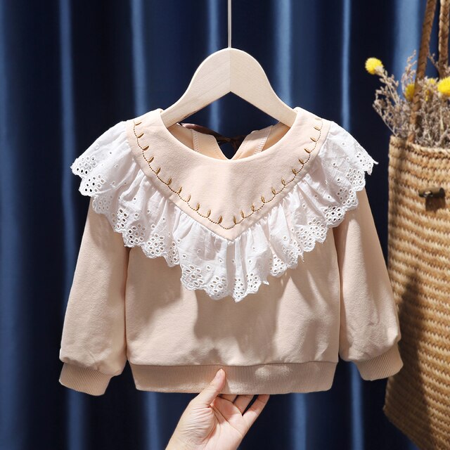 nvxiot Autumn Children Clothing Baby Tops Bottoming Shirt Long Sleeve Pullovers Sweatshirt Fall Clothes for Toddler Girls Ropa De Bebe