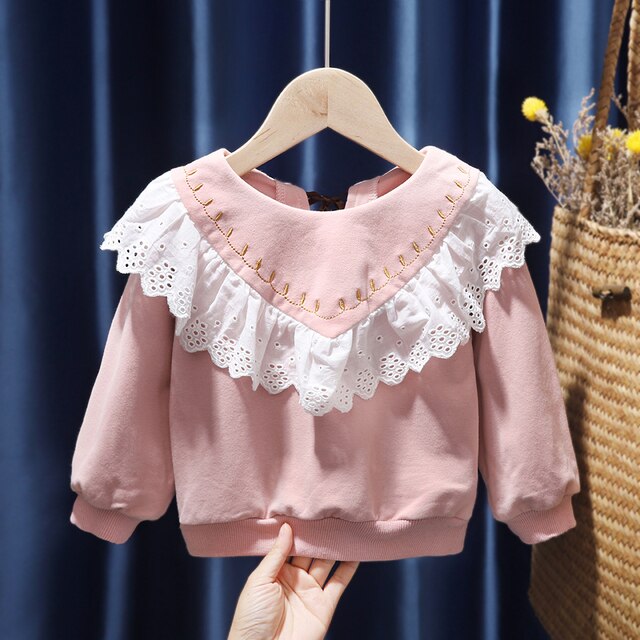 nvxiot Autumn Children Clothing Baby Tops Bottoming Shirt Long Sleeve Pullovers Sweatshirt Fall Clothes for Toddler Girls Ropa De Bebe