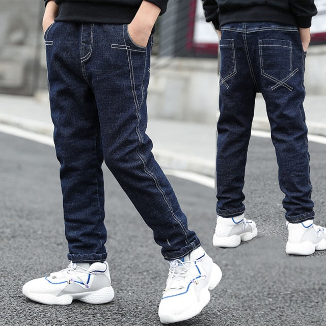nvxiot Kids Boys Jeans Loose Pants Denim Clothing Children Fashion Boy Casual Bowboy Long Trousers 5-13Y