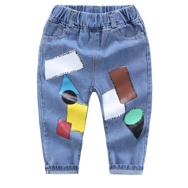 nvxiot Fall Winter Casual Plus Velvet Pants To Keep Warm Thicken Boy Jeans Elastic Waist Harem Bottoms 2-7 Years
