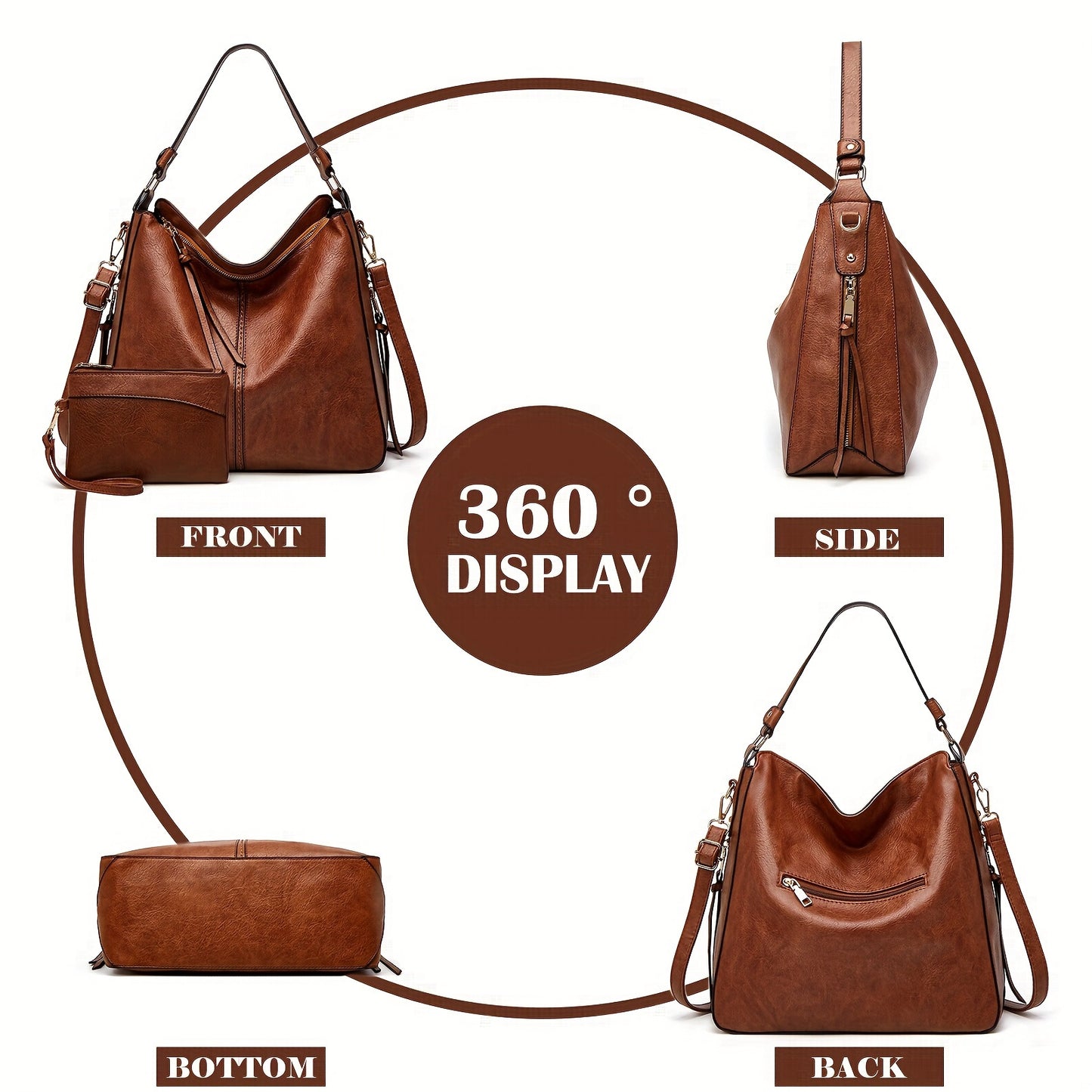 Large Capacity Classic PU Soft Leather Shoulder Bag - Fashionable, Casual, Spacious, Soft-Touch Handbag for Women