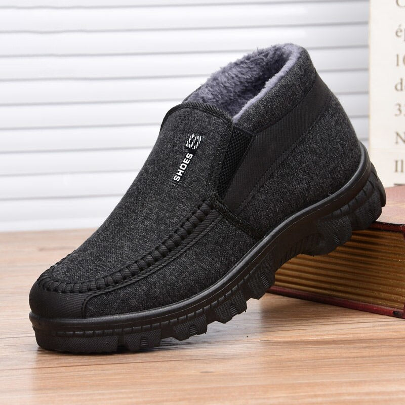 Winter Snow Boots New Fashion Bottom Men's Cotton Boots High Quality Non-slip Soft Cotton Shoes Outddor Footwear Cotton Boots