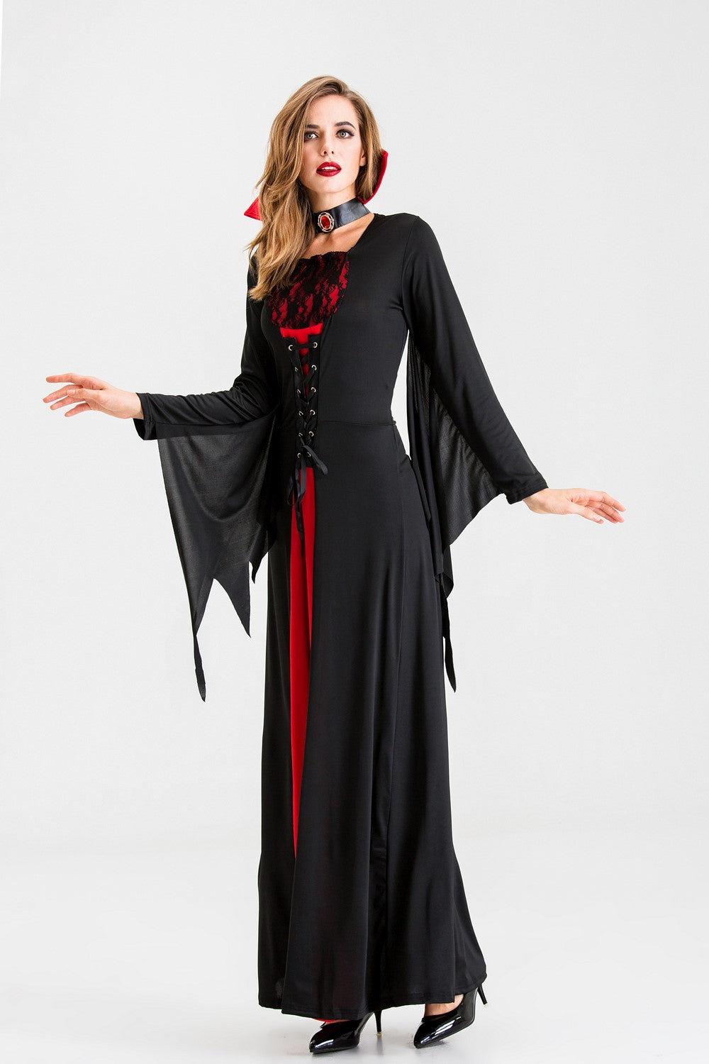 nvxiot-shop dress Halloween Queen Dress Vampire Costume Easter Adult Female Vampire Devil Costume