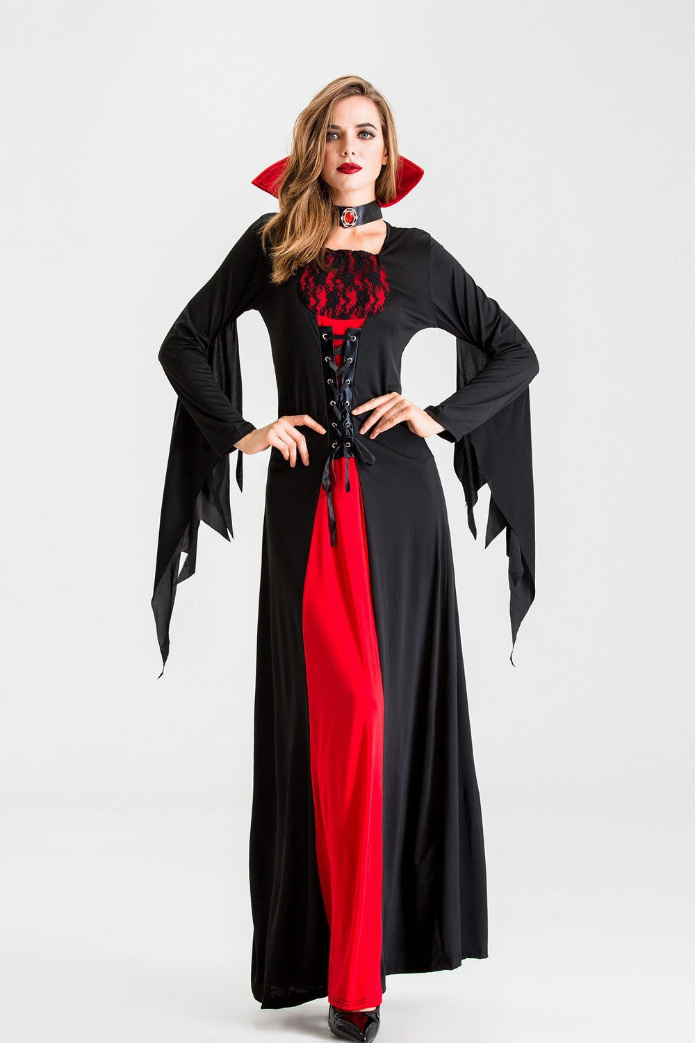 nvxiot-shop dress Halloween Queen Dress Vampire Costume Easter Adult Female Vampire Devil Costume