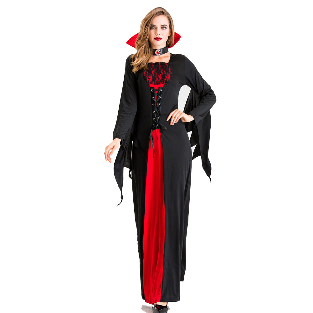 nvxiot-shop dress Halloween Queen Dress Vampire Costume Easter Adult Female Vampire Devil Costume