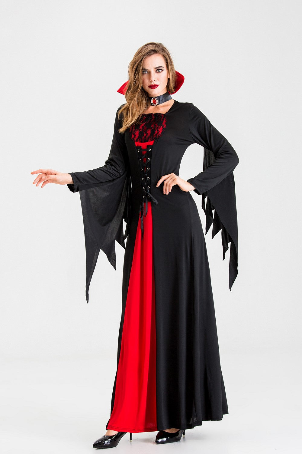 nvxiot-shop dress Halloween Queen Dress Vampire Costume Easter Adult Female Vampire Devil Costume