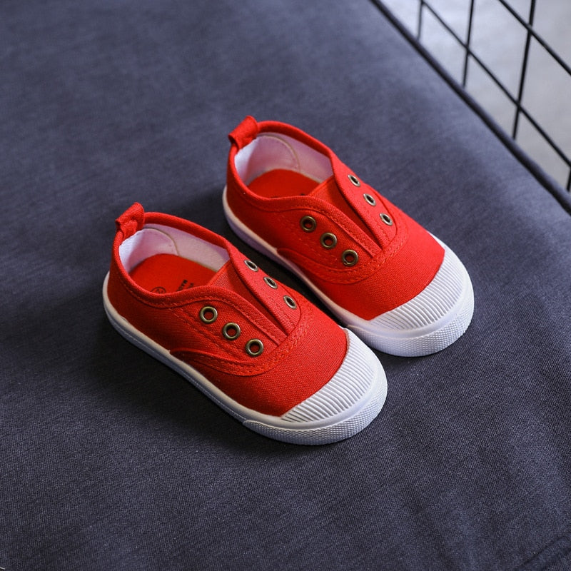 2020 Candy Color Kids Shoes For Girl Children Canvas Shoes White Sneakers Comfortable Boys Flat School Shoes