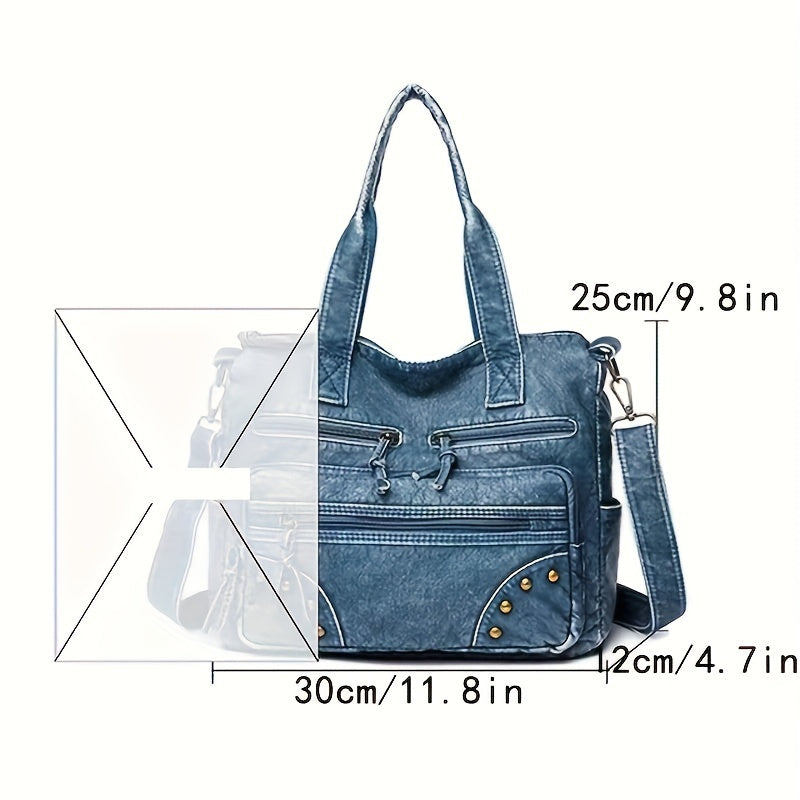 Women's Crossbody Bag Shoulder Bag Crossbody Bag Shoulder Bag PU Leather Outdoor Daily Zipper Lightweight Durable Solid Color Blue