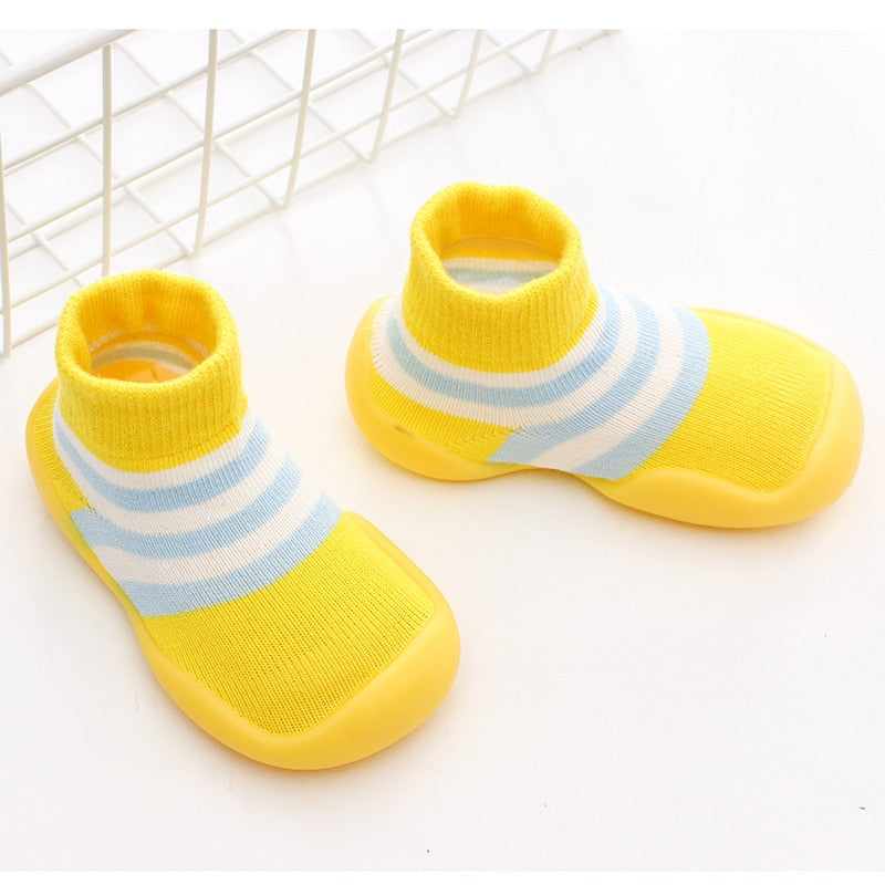 Toddler Baby Knitted Leopard Floor Socks Shoes with Rubber Soles Infant Anti-slip Indoor Socks Newborn Spring Summer Autumn