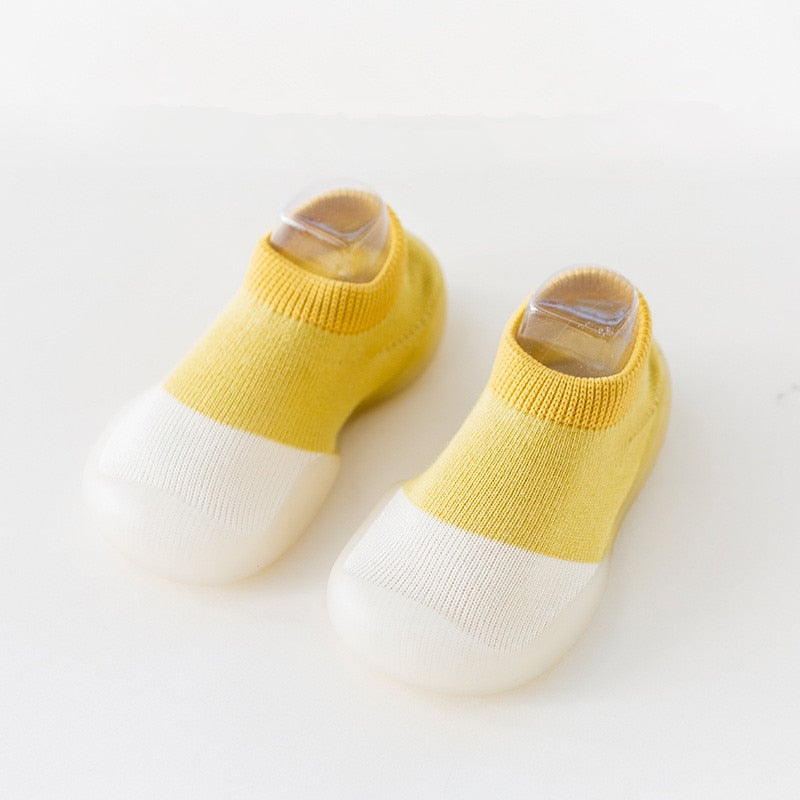 Summer Spring Leopard Soft Bottom Non-Slip Floor Socks Solid Color Toddler Girl Boy Shoes With Transparent Rubber Soles Kid Baby