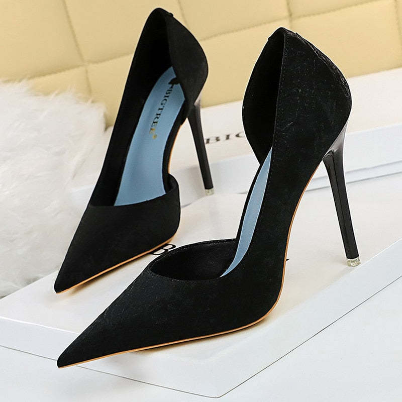 BIGTREE Shoes Fashion Woman Pumps 2022 New Women Heels Stiletto Sexy Office Shoes Large Size Ladies Shoes Pumps Female Heels