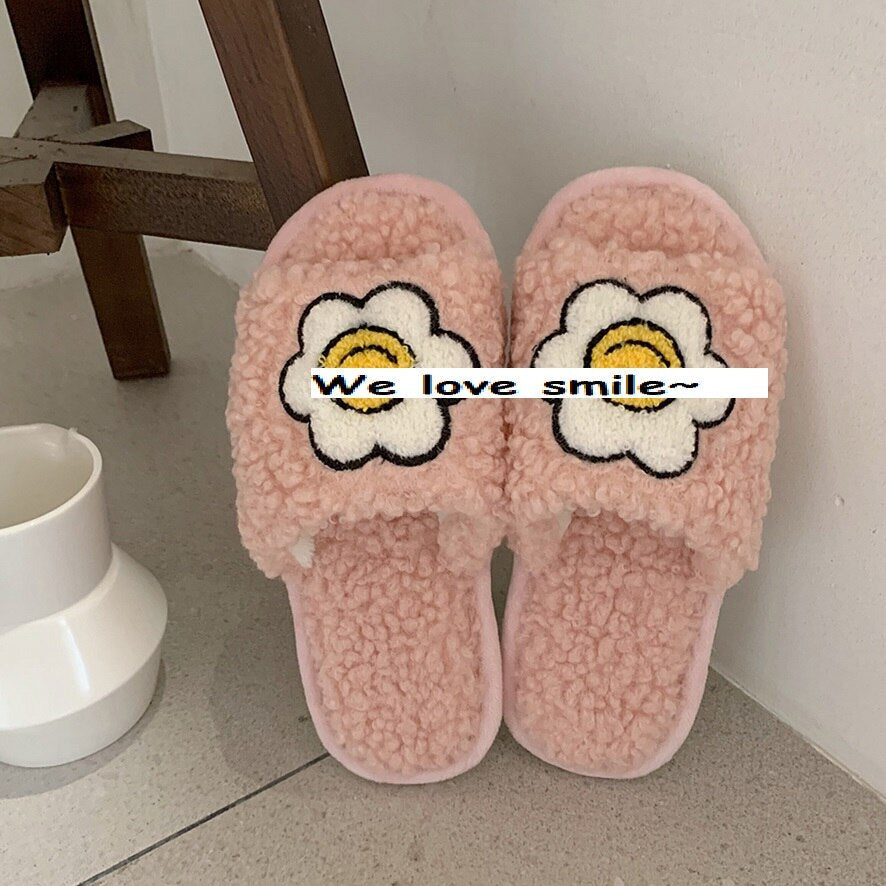 Winter Women Slipper Couple Men Shoe Fluffy Soft Warm Slip On House Slippers Antiskid Antislip Cozy Short Plush for Indoor