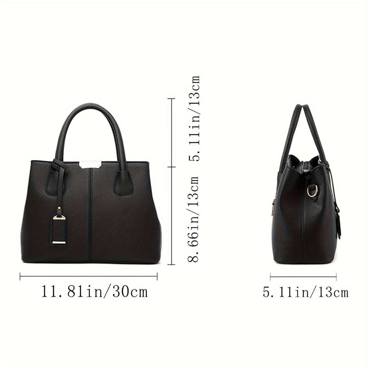 Tote Bag for Women - Large Capacity, Elegant Minimalist Design, Zipper Closure, Polyester Lining, Stylish and Practical for Daily Use