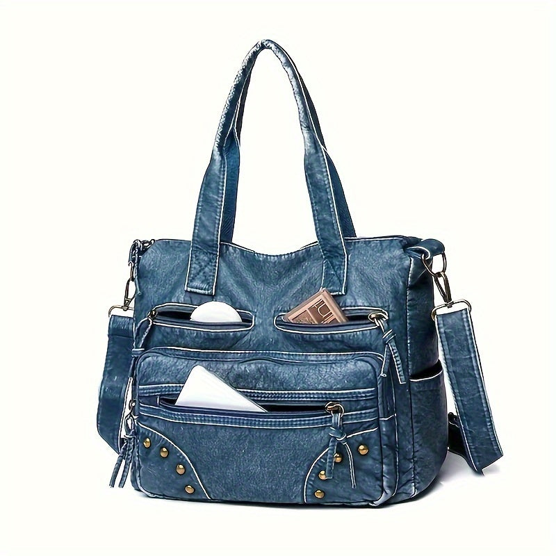 Women's Crossbody Bag Shoulder Bag Crossbody Bag Shoulder Bag PU Leather Outdoor Daily Zipper Lightweight Durable Solid Color Blue