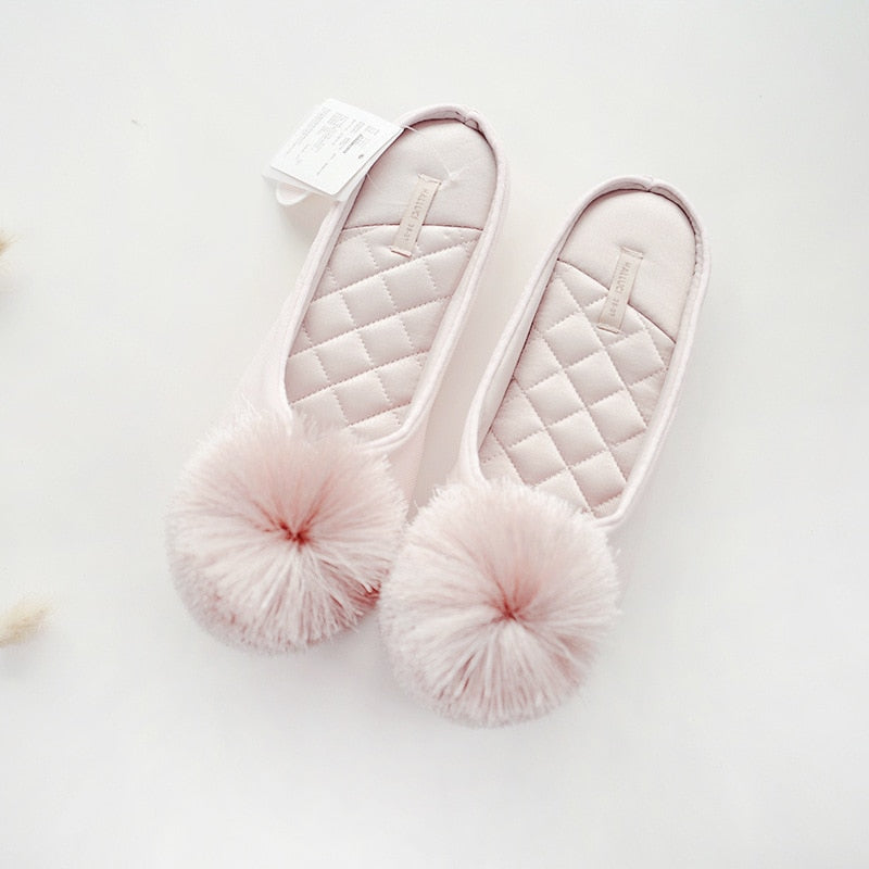 GKTINOO Autumn Winter Warm Women Home Slippers Soft Non-slip Indoor Shoes Cute House Slip On Flat Slides Ladies Fur Slippers