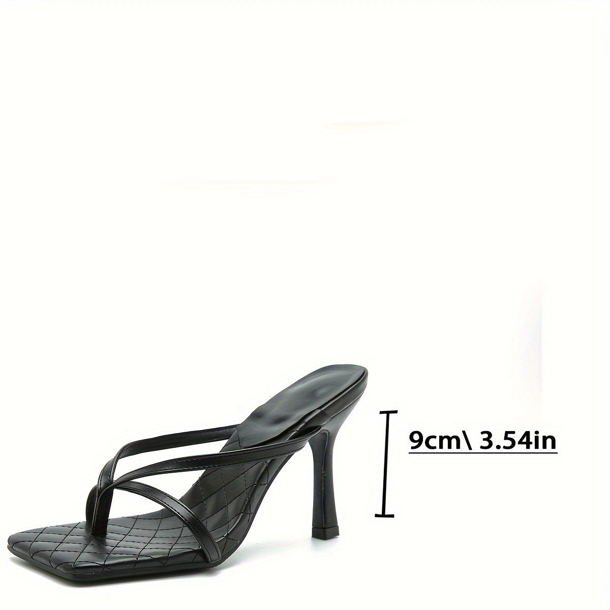 Womens Solid Color Chic Clip Toe Dress Sandals - High Stiletto Heels with Slip-On Ease - Trendy & Stylish for Fashion-forward Ladies