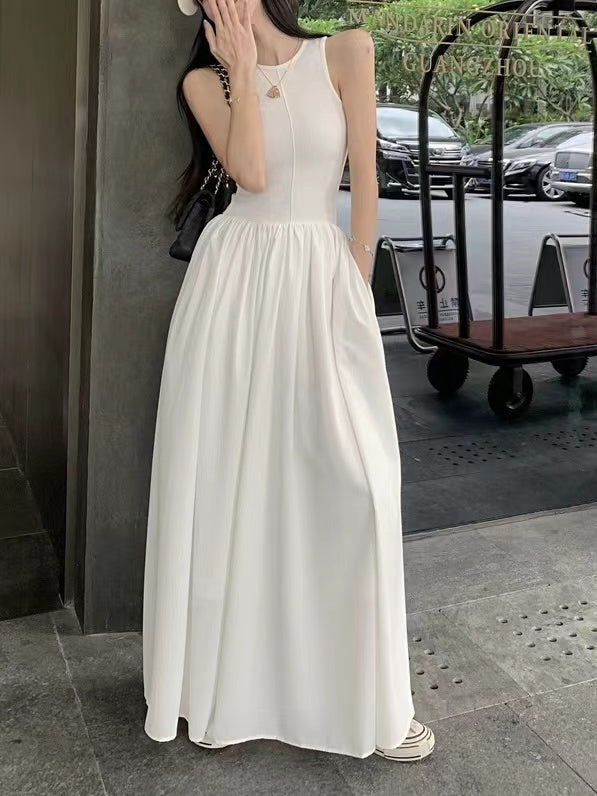 nvxiot-Minimalist Sleeveless Elegant Long Dress