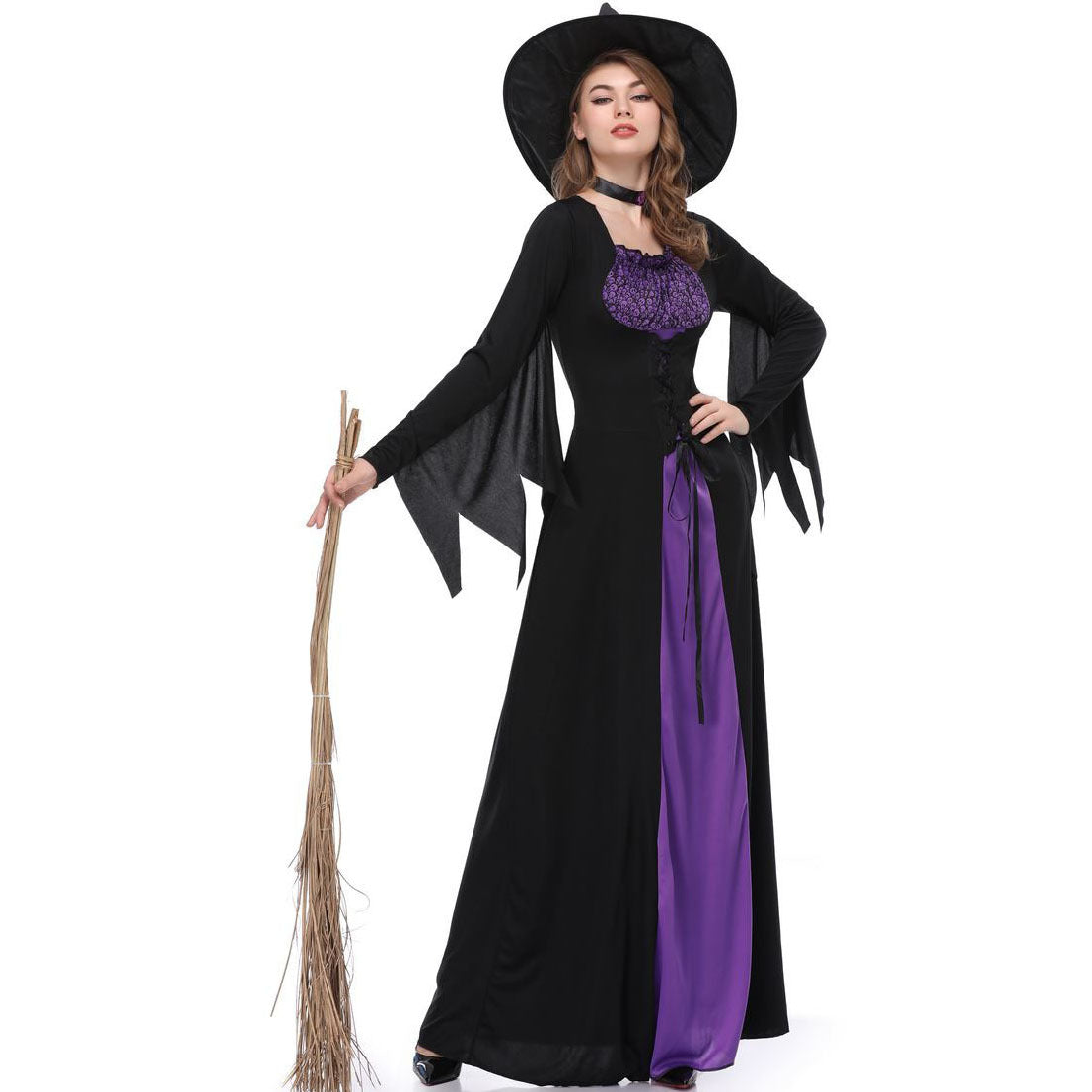 nvxiot-shop dress S-XL Halloween Witch Costume Purple Bloodsucking Witch Costume Women's Fancy Dress Ball Performance Uniform Dress