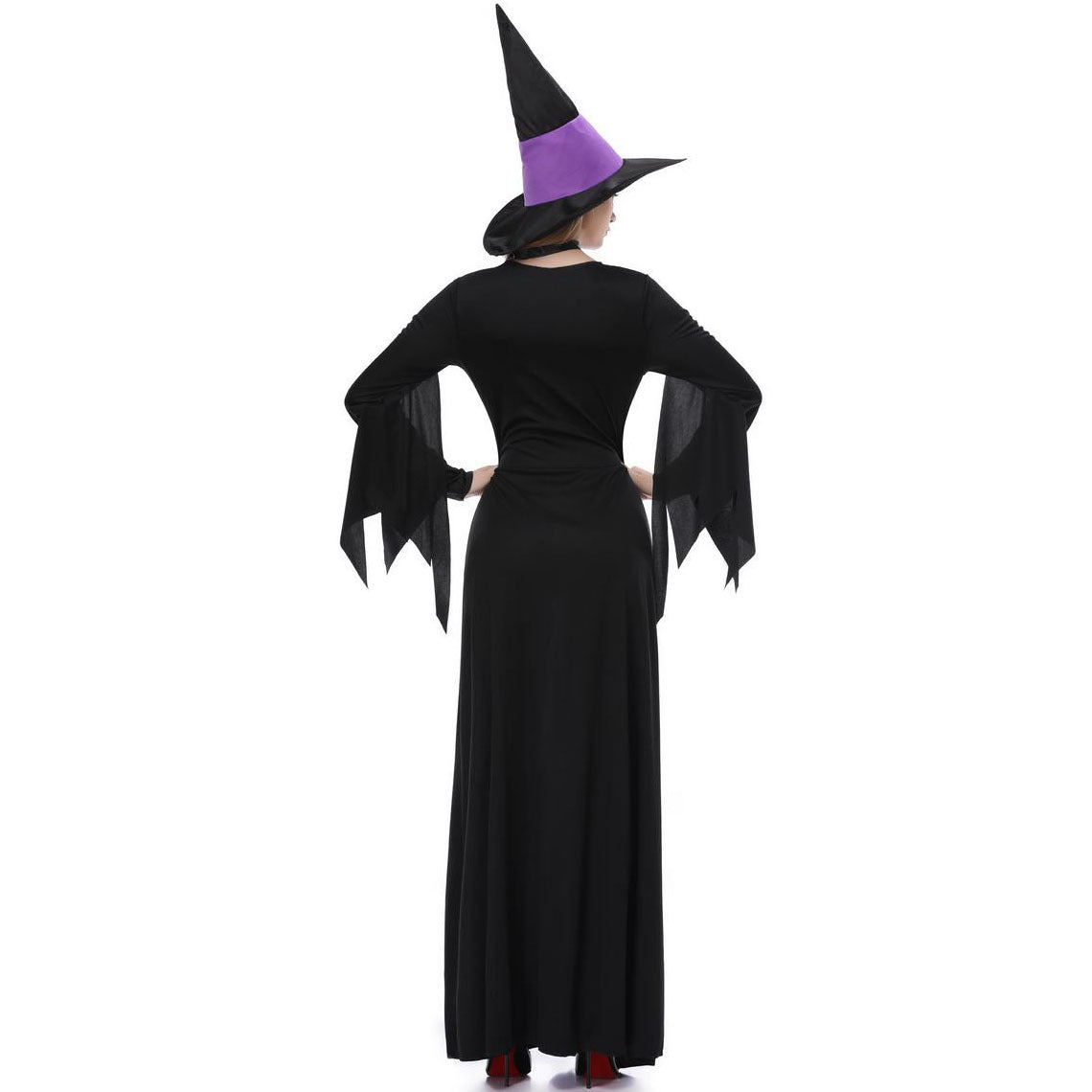 nvxiot-shop dress S-XL Halloween Witch Costume Purple Bloodsucking Witch Costume Women's Fancy Dress Ball Performance Uniform Dress