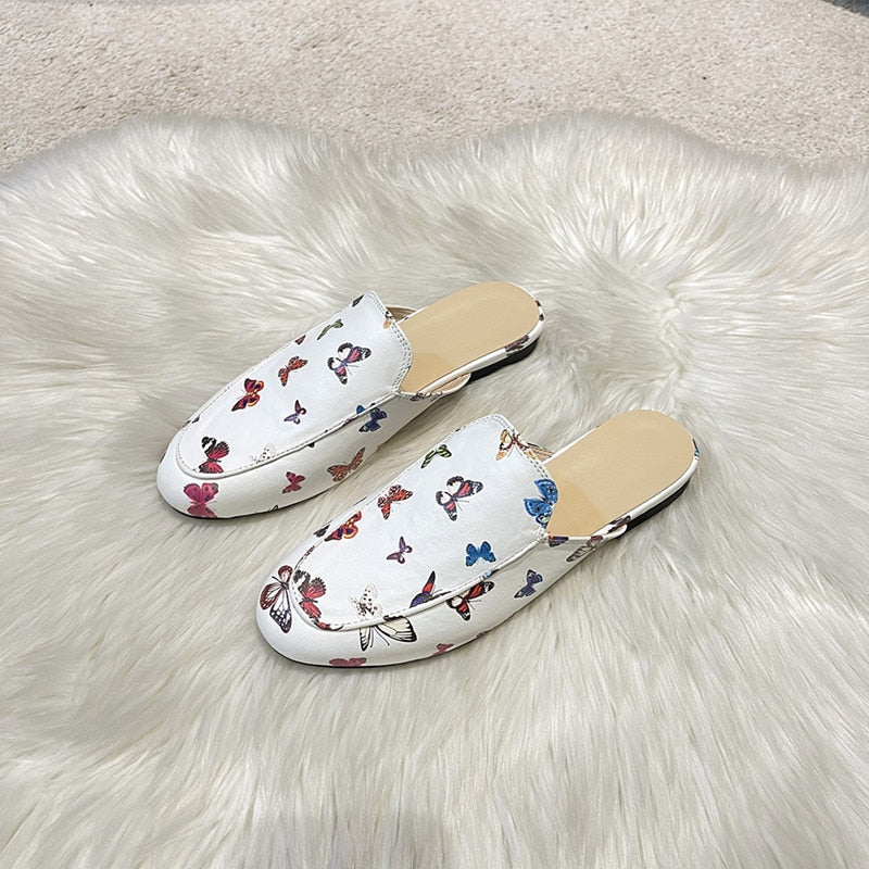 Baotou Half Slippers Women Summer Wear Muller Shoes 2022 New Flat Sandals