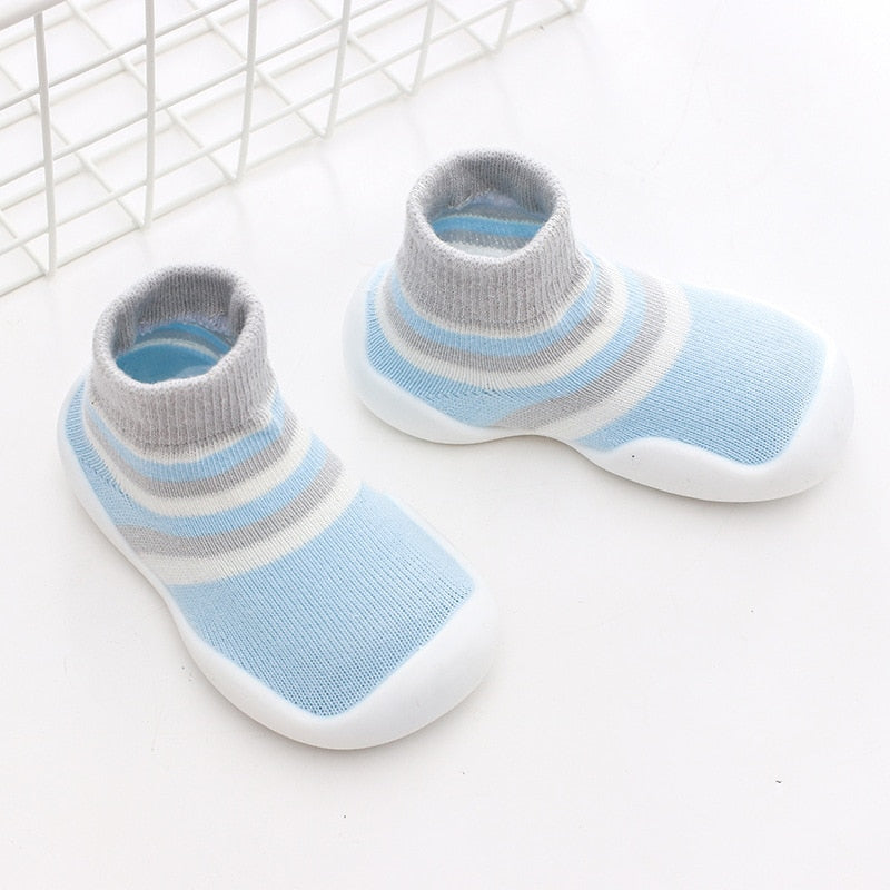 Toddler Baby Knitted Leopard Floor Socks Shoes with Rubber Soles Infant Anti-slip Indoor Socks Newborn Spring Summer Autumn