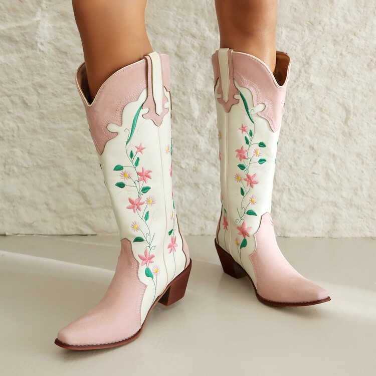 Canyon Town Floral Cowboy Boots