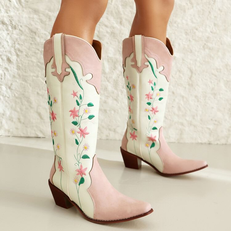 Canyon Town Floral Cowboy Boots