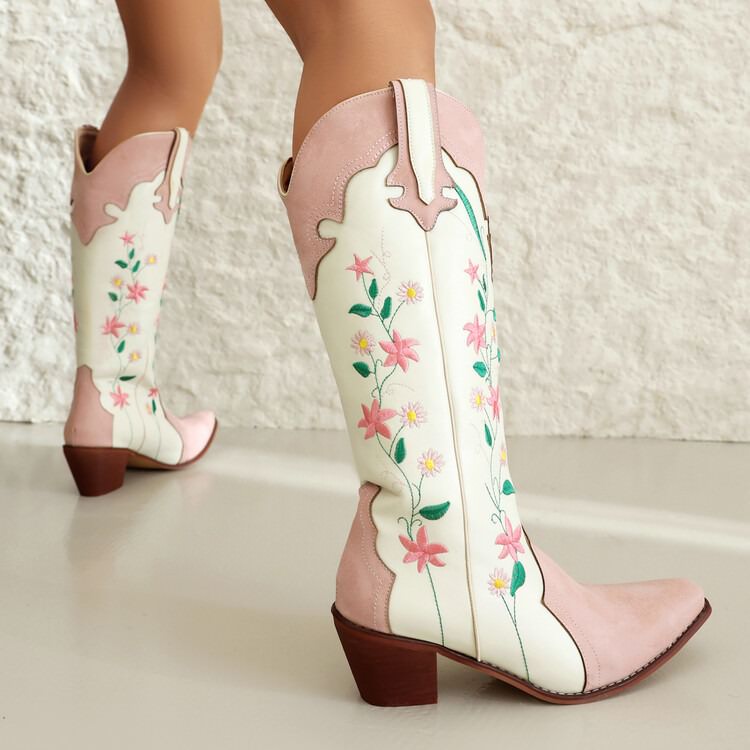 Canyon Town Floral Cowboy Boots