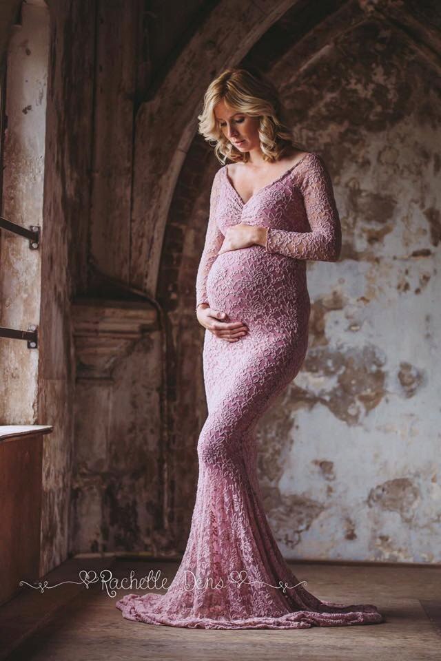 nvxiot 2023 Mermaid Maternity Dresses For Photo Shoot Lace Maxi Maternity Gown Off Shoulder Sexy Women Pregnancy Dress Photography Prop