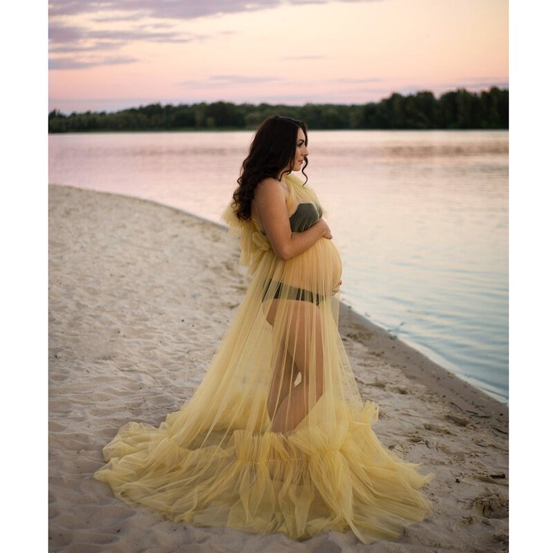 nvxiot One-shoulder Maternity Dress For Photography Sexy Pregnancy Dresses For Photo Shoot White Pregnancy Maxi Dress Women