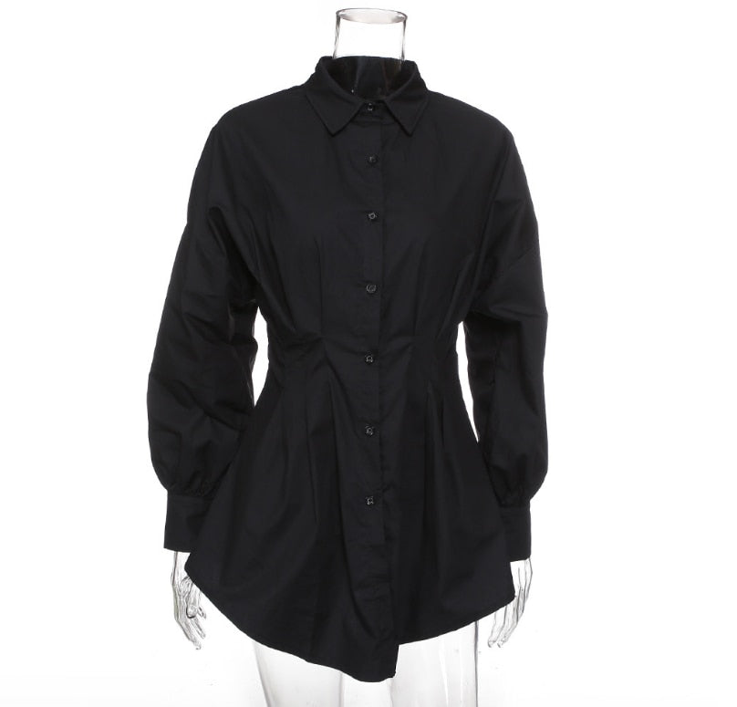 nvxiot Women Sexy V Neck Long Shirts Female Ladies Long Sleeve Shirt Beach Dresses Elegant Sexy Party Blouse