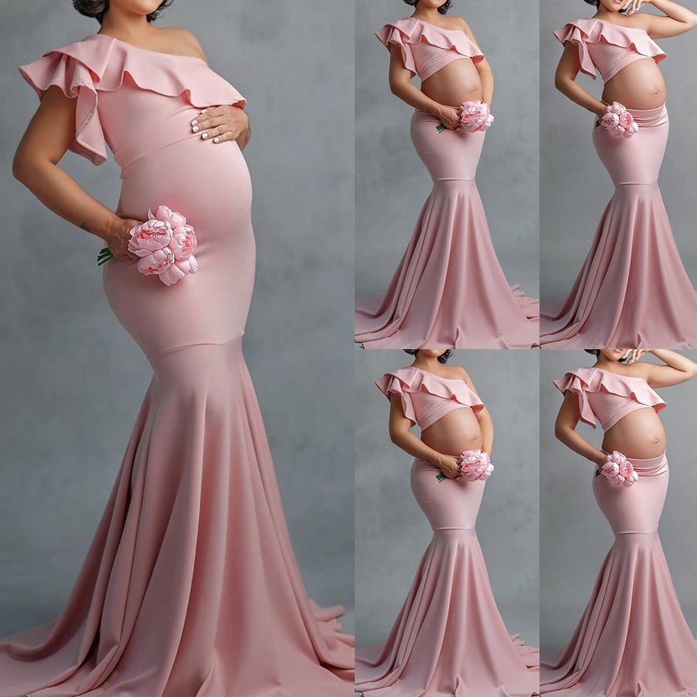 nvxiot  Sexy Maternity Shoot Dress Sequins Tulle Pregnancy Photography Dresses Sleeveless Maxi Gown For Pregnant Women Long Photo Prop