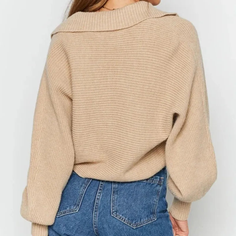 nvxiot Korean Fashion V Neck White Oversize Knitted Sweater Oversize Pullovers Casual Long Sleeve Top Winter Clothes Women