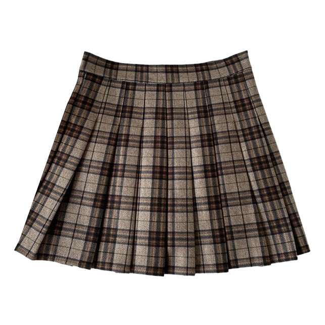 Meet Me On Campus Plaid Skirt