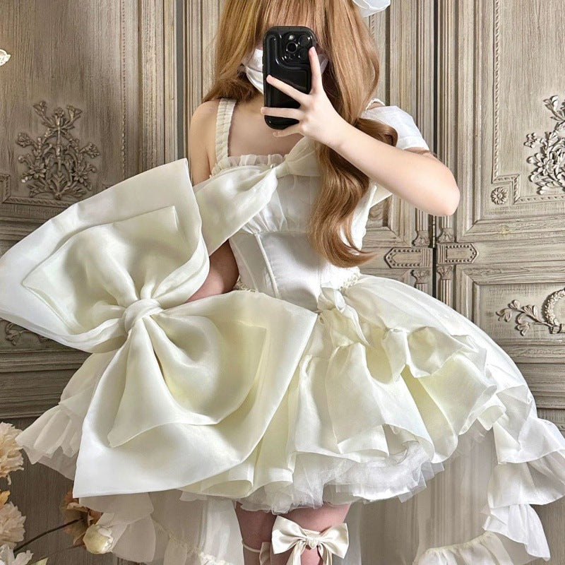 nvxiot-shop aesthetic halloween costumes Pure Desire Small Dress French Tail Dress High-Grade Adult Ceremony Birthday Princess Pettiskirt Summer New Girl Dress