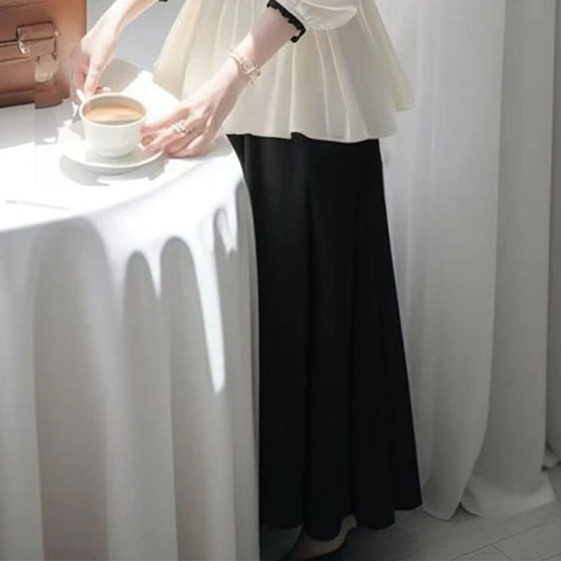 2025 new spring unique super good-looking temperament top high-end sense small fragrance versatile white satin shirt women