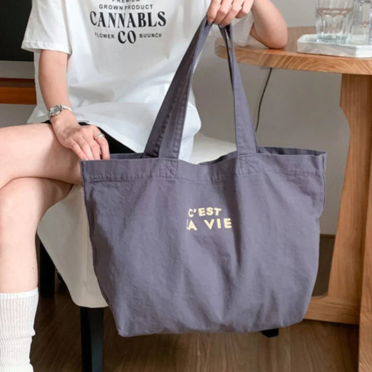 nvxiot Large Tote Canvas Women Handbags Big Capacity Shoulder Bags for Female Ladies Shopping Bag Casual INS Fashion Shoulder Bags