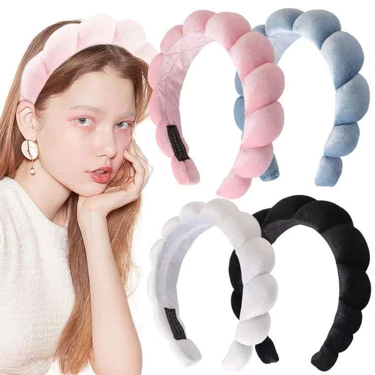 nvxiot Sponge Co Spa Makeup Bubble Terry Cloth Headband Versed Puffy Retro Hair Bands Soft Hairband Headwear