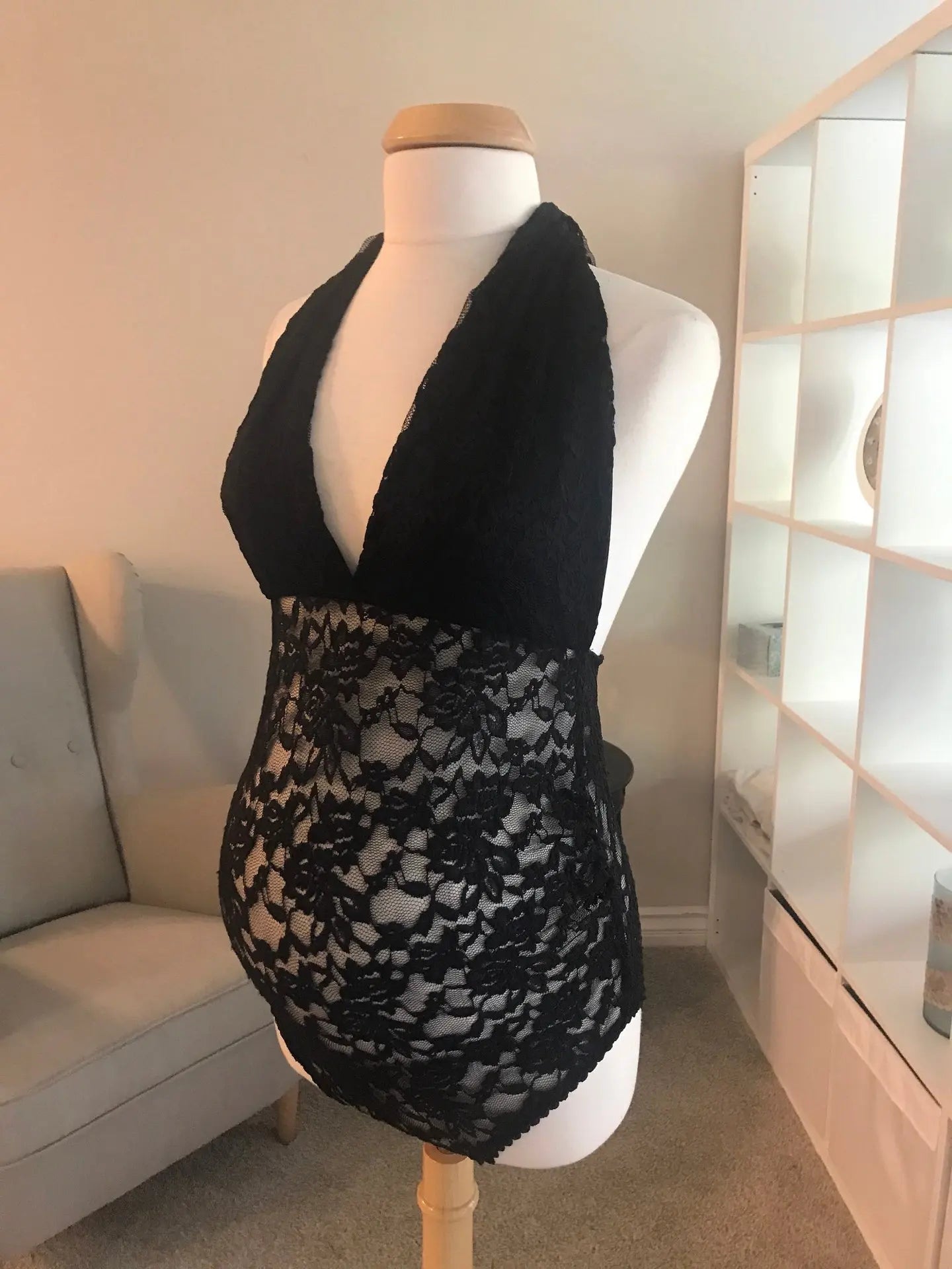 MQTIME  -  Maternity Bodysuit Pregnant Photo Shoot Open Back Sexy Lace Dress Photography Clothes For Pregnancy Photo Jumpsuit