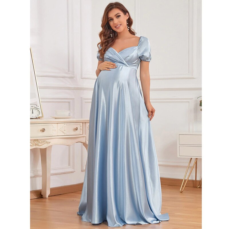 nvxiot Maternity Photography Dress Pregnant Women's High Waist Baby Shower Dress Sexy V-neck Backless Maxi Dress Maternity Gown