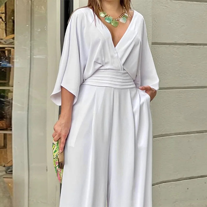nvxiot  -  Long jumpsuits Full Length For Women Long Pants Female Bodysuit Long Sleeves Summer Clothes Women 2024 Elegant Mujer  Jumpsuit