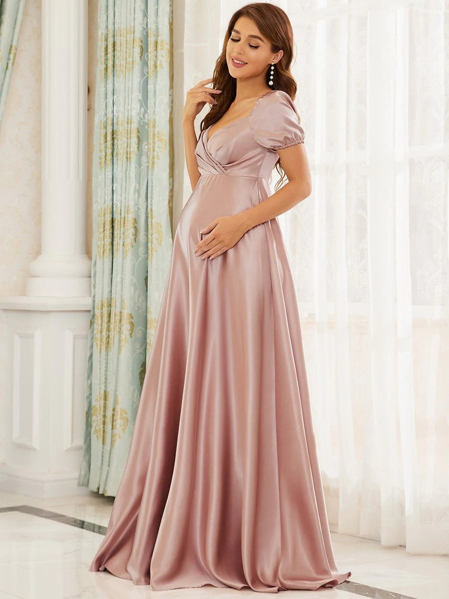 nvxiot Maternity Photography Dress Pregnant Women's High Waist Baby Shower Dress Sexy V-neck Backless Maxi Dress Maternity Gown